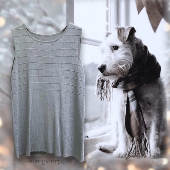 Cute Sleeveless Knit Top in Gray - Picture 4 of 10